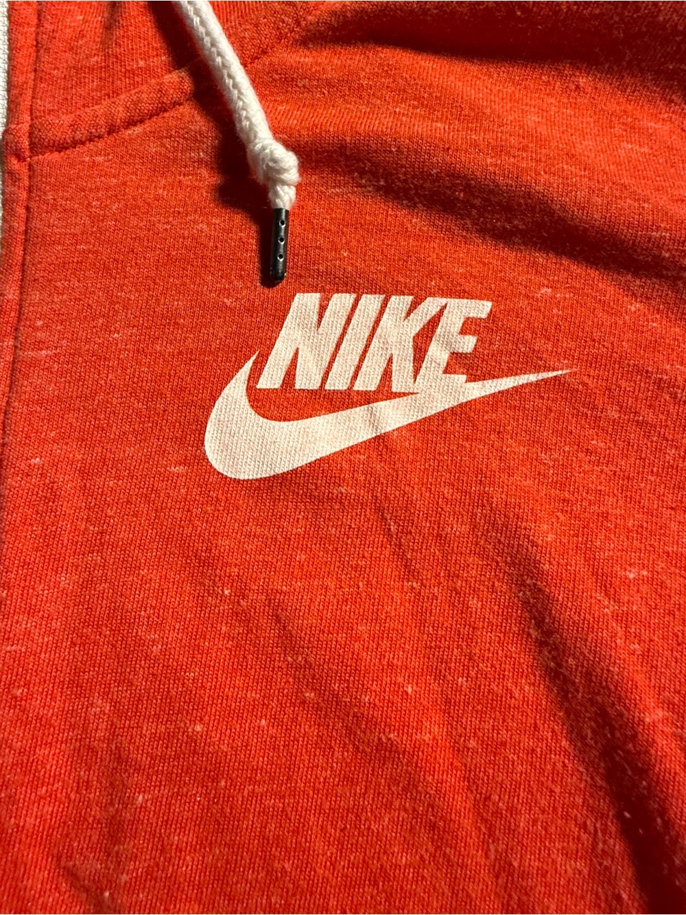 Nike Red Hoodie with White Logo